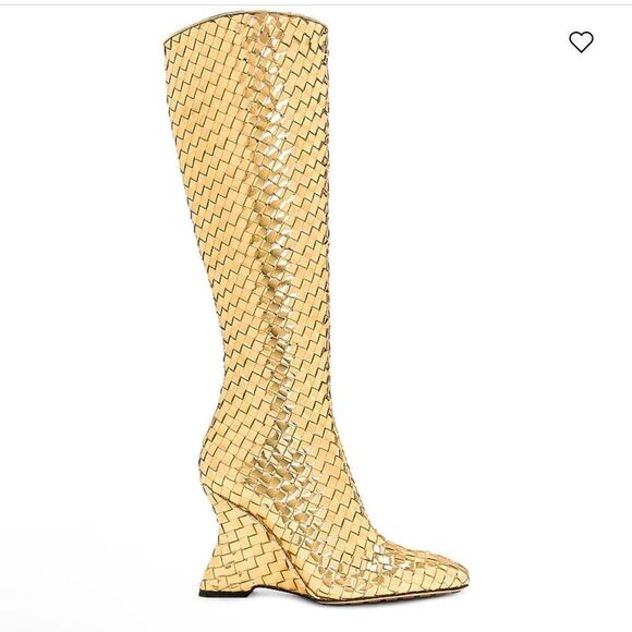 NEW Bottega Veneta Comet Mirror Boot in Gold Size 36 / 6 MSRP $4,500 - Picture 2 of 15